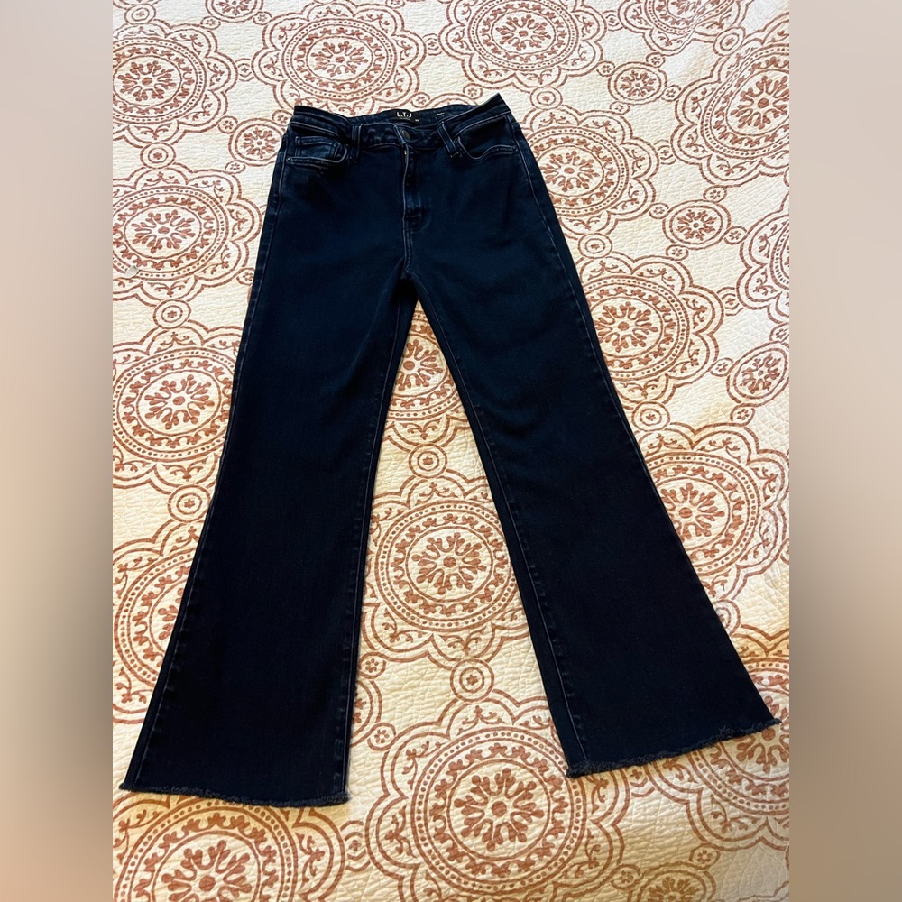 LTJ Letter to Juliet Sicily Women’s 26 Stretch Flare Raw Dark Denim Black